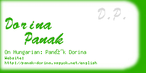 dorina panak business card